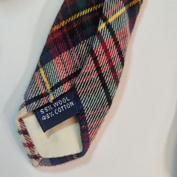 Norm Thompson Wool Plaid Tie Made in Oregon "Escape from the ordinary" - Picture 2 of 5